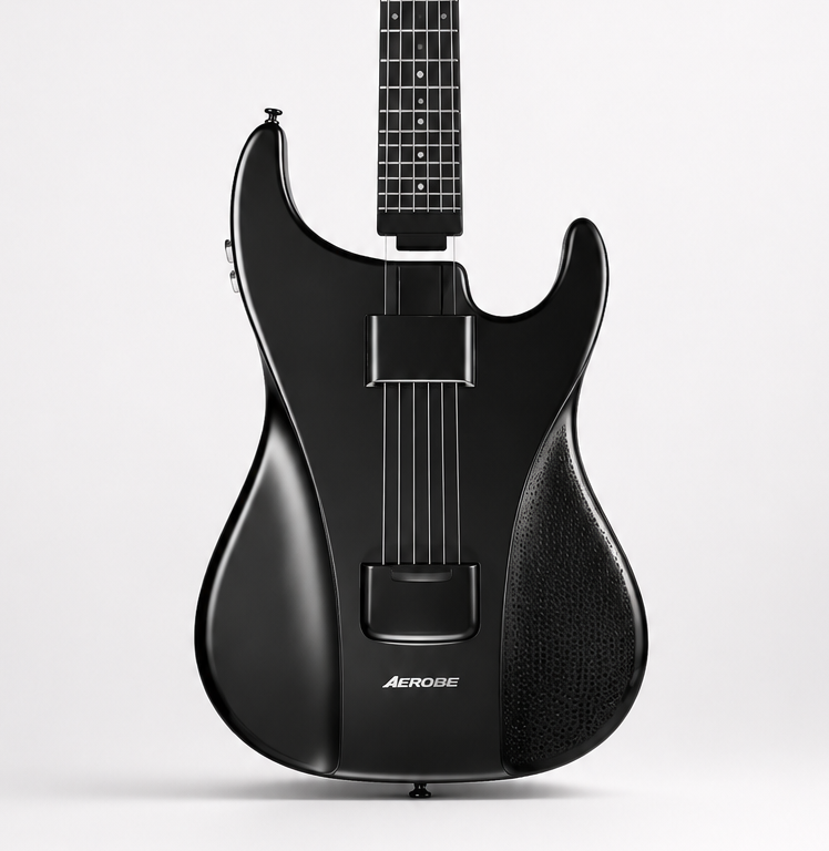 AeroBand Guitar Electric Guitar Pain-Free Silicone String Travel All-in-One 9 Sound Styles Acoustic Bass With Speaker Microphone