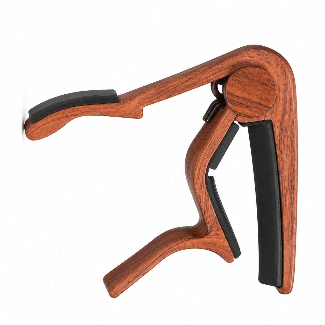 Wood Grain Guitar Capo — Soft Silicone Cushion for Acoustic, Electric & Ukulele