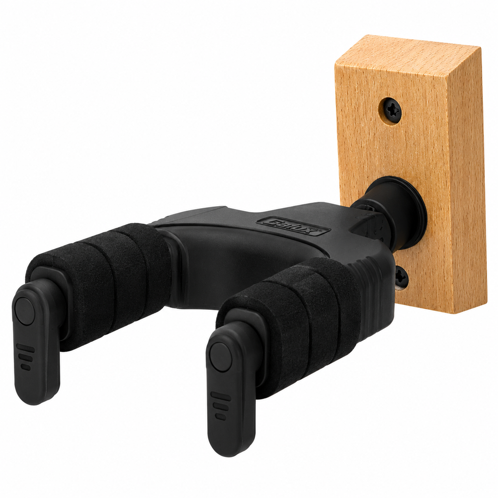 GALUX GH-110W Gravity Self-Locking Guitar Wall Hanger — Zinc Alloy, Universal Fit