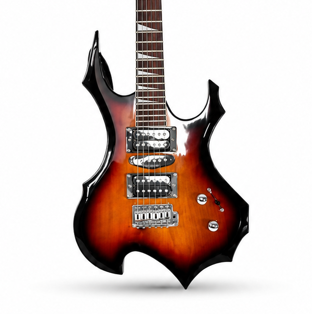 Burning Fire 6-String Electric Guitar Kit with Bag & 20W Amp