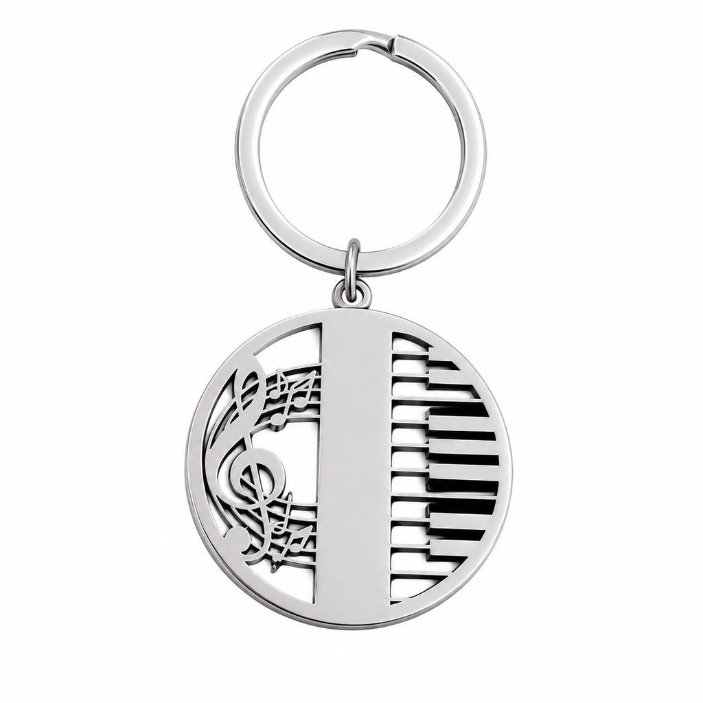 Gold Musical Note Piano Keychain Gift