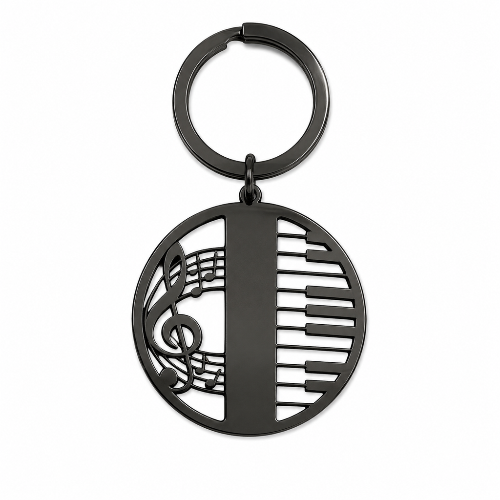 Gold Musical Note Piano Keychain Gift