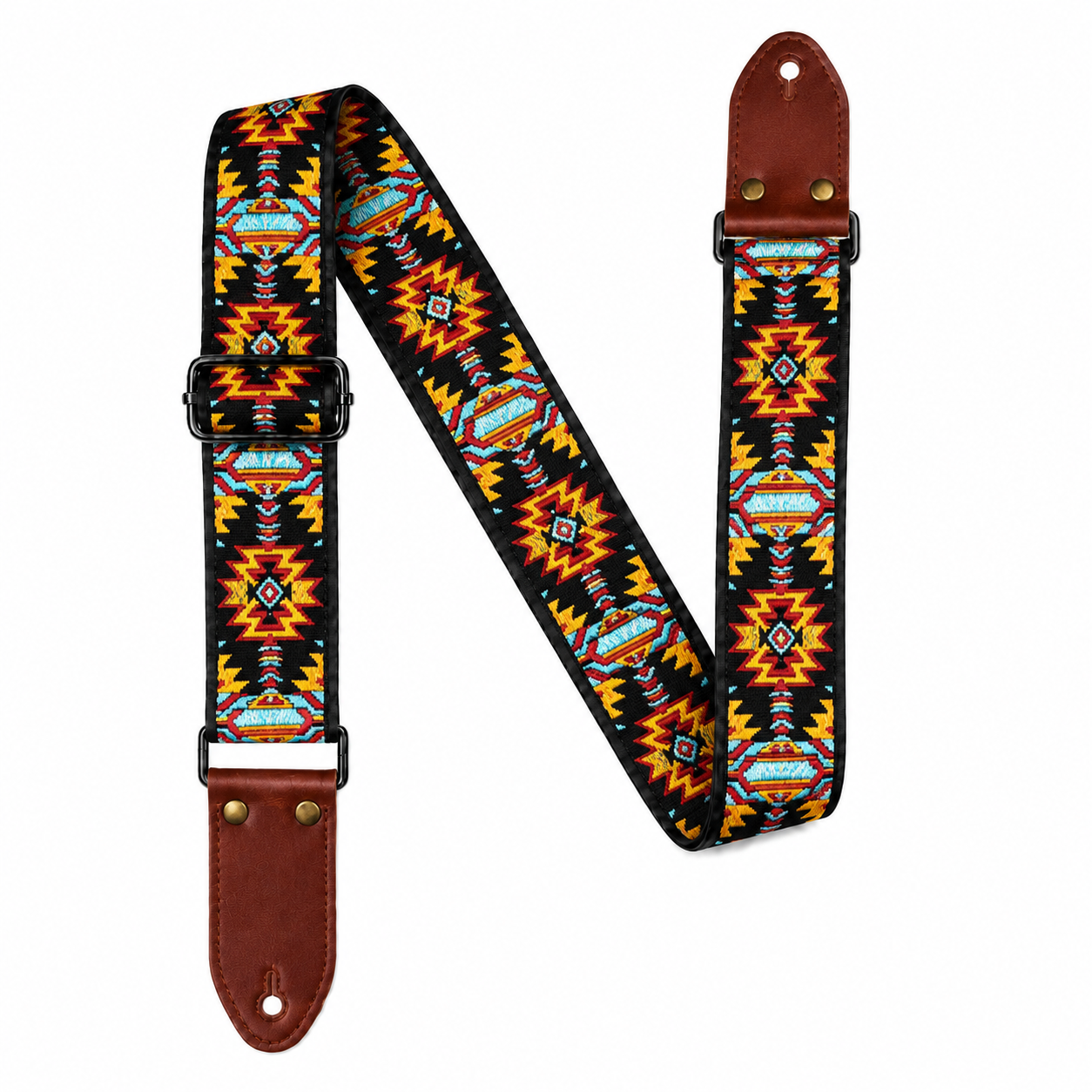 Bohemian Adjustable Guitar Strap for Acoustic, Electric & Bass