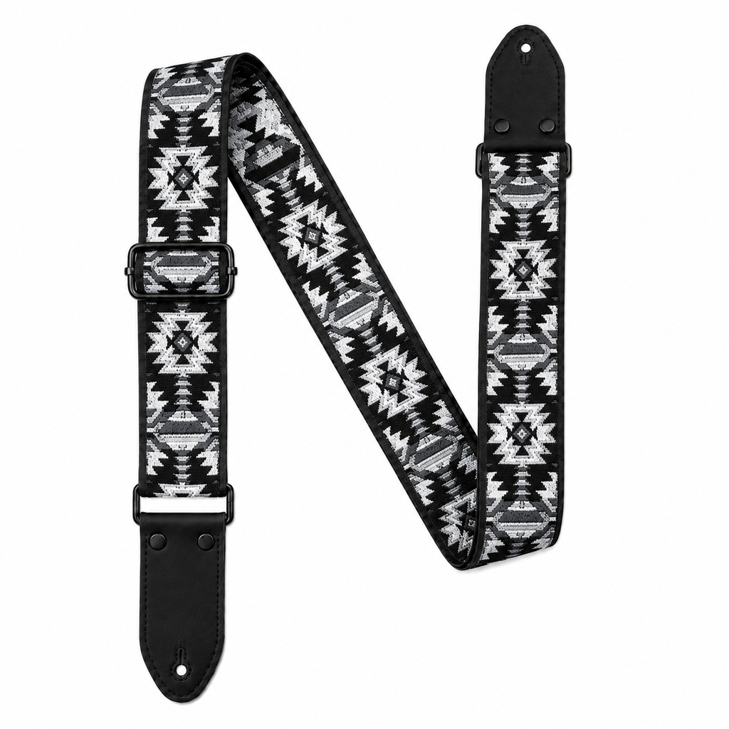 Bohemian Adjustable Guitar Strap for Acoustic, Electric & Bass