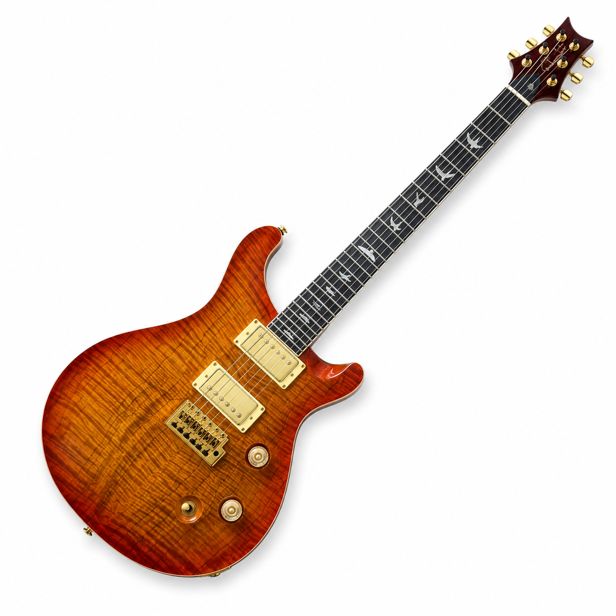 Premium 6-String Electric Guitar with Flame Maple Finish & Gold Hardware
