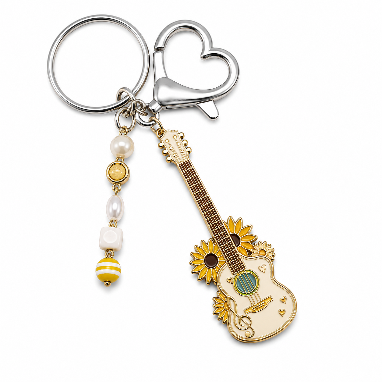 Guitar Keychain for Women – Musical Instrument Key Ring Bag Pendant Gift