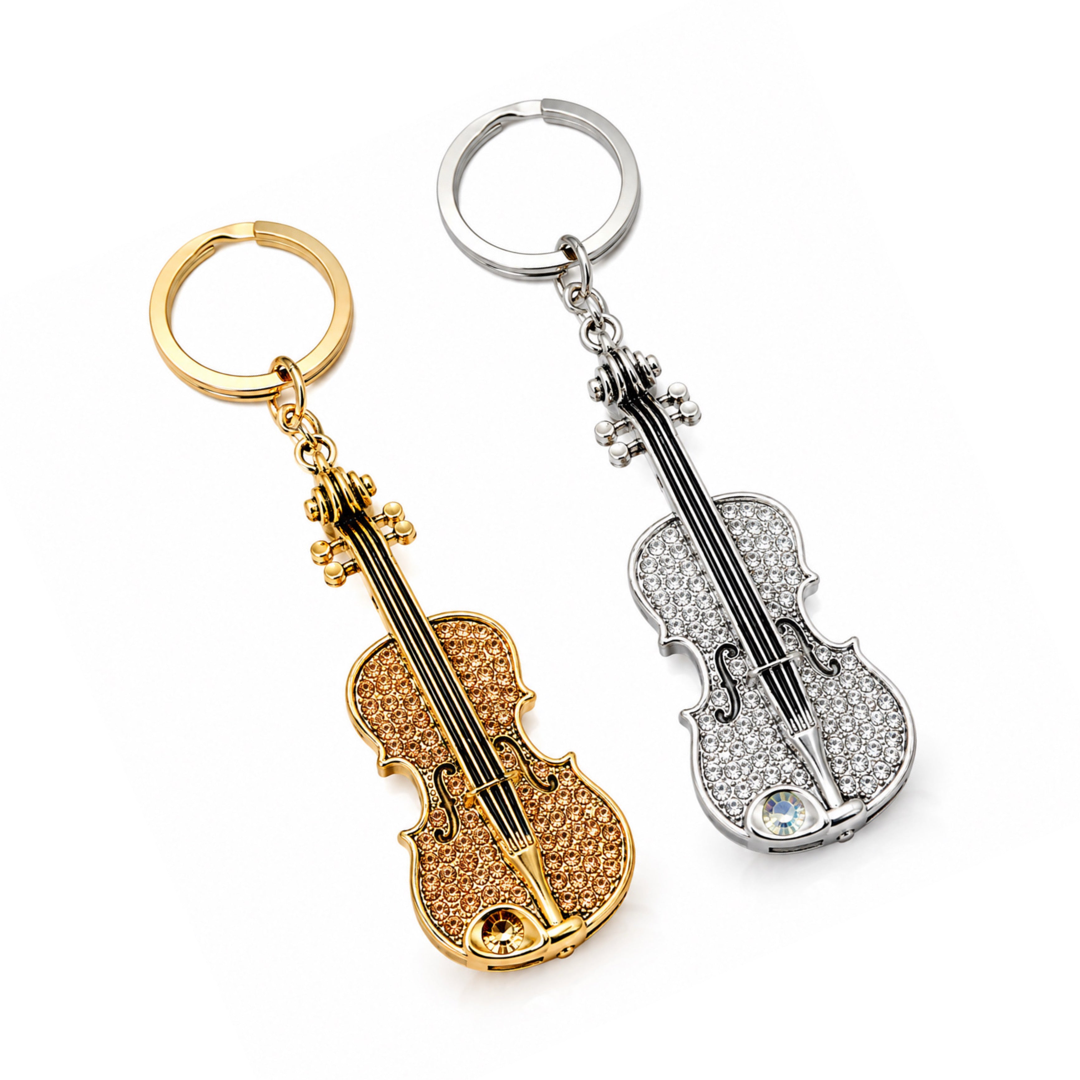 Vintage Guitar Violin Keychain – Bag Pendant Couple Gift