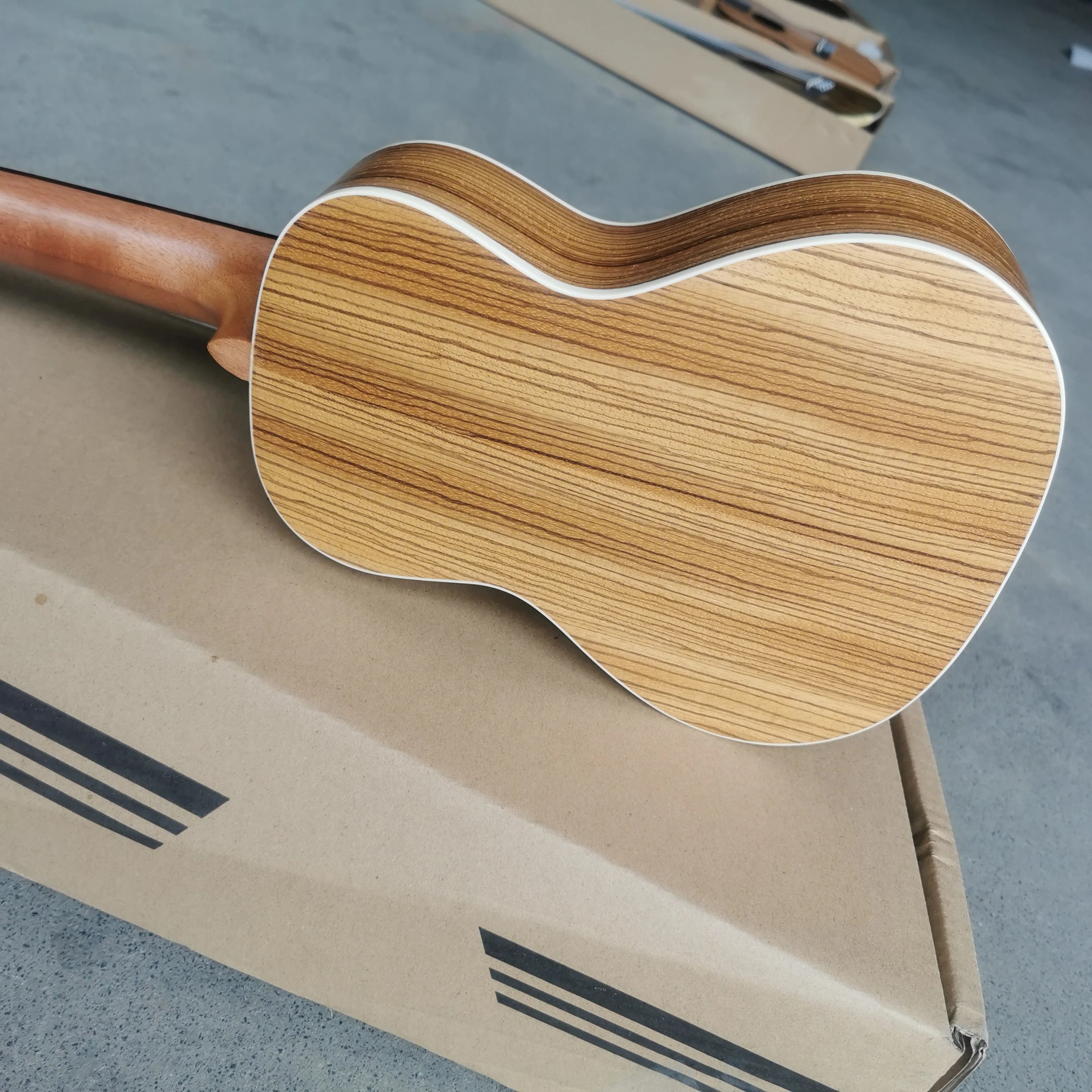 Zebra Wood 24-Inch Concert Ukulele with Matte Finish