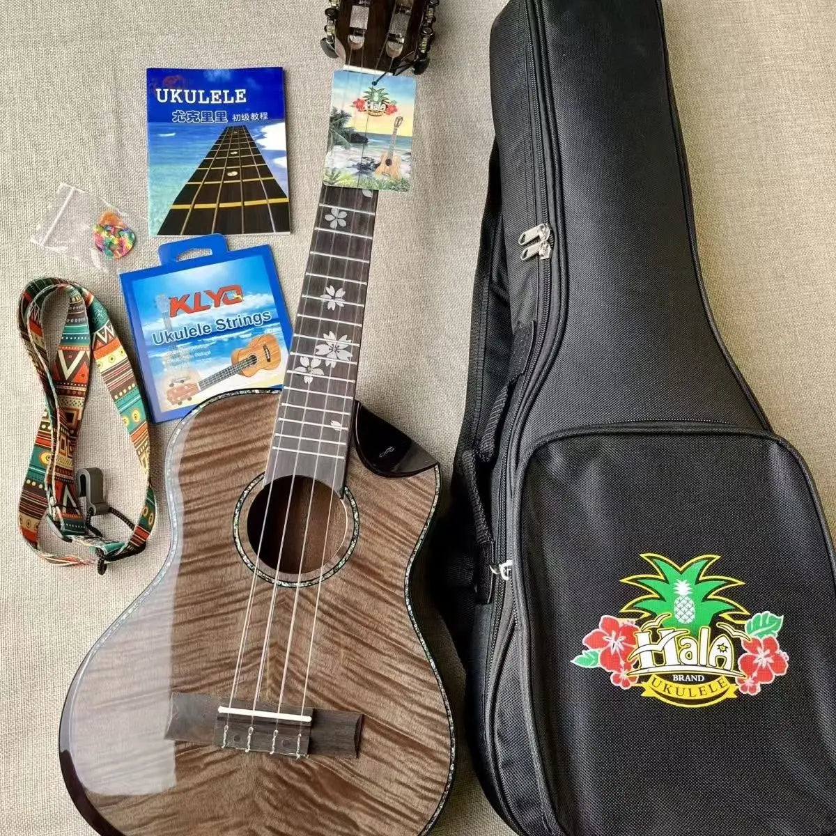 Gloss Tiger Pattern Ukulele, 23 or 26 Inch