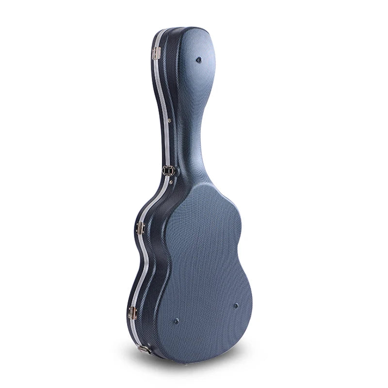 Hard Shell Case for Classic/Acoustic Guitar, OEM, Reinforced ABS, Shockproof & Waterproof, Blue Plush Lining