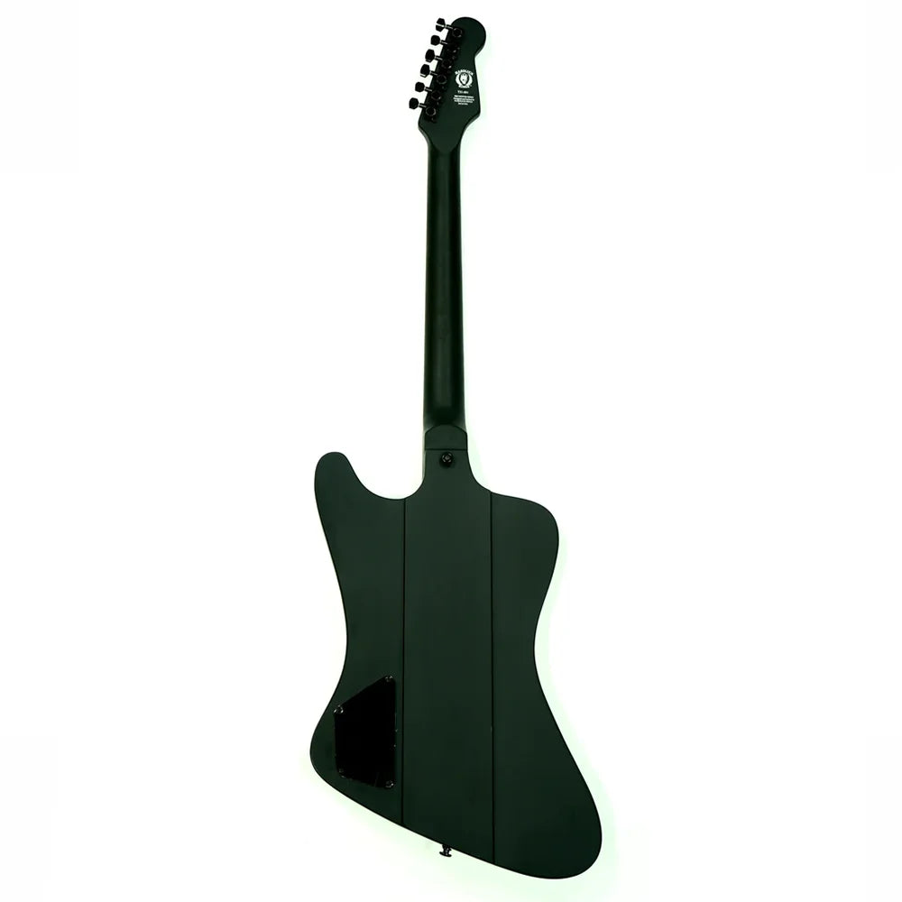 Hardluck Kings Firebird Spider Electric Guitar – Matte Black with Hard Case