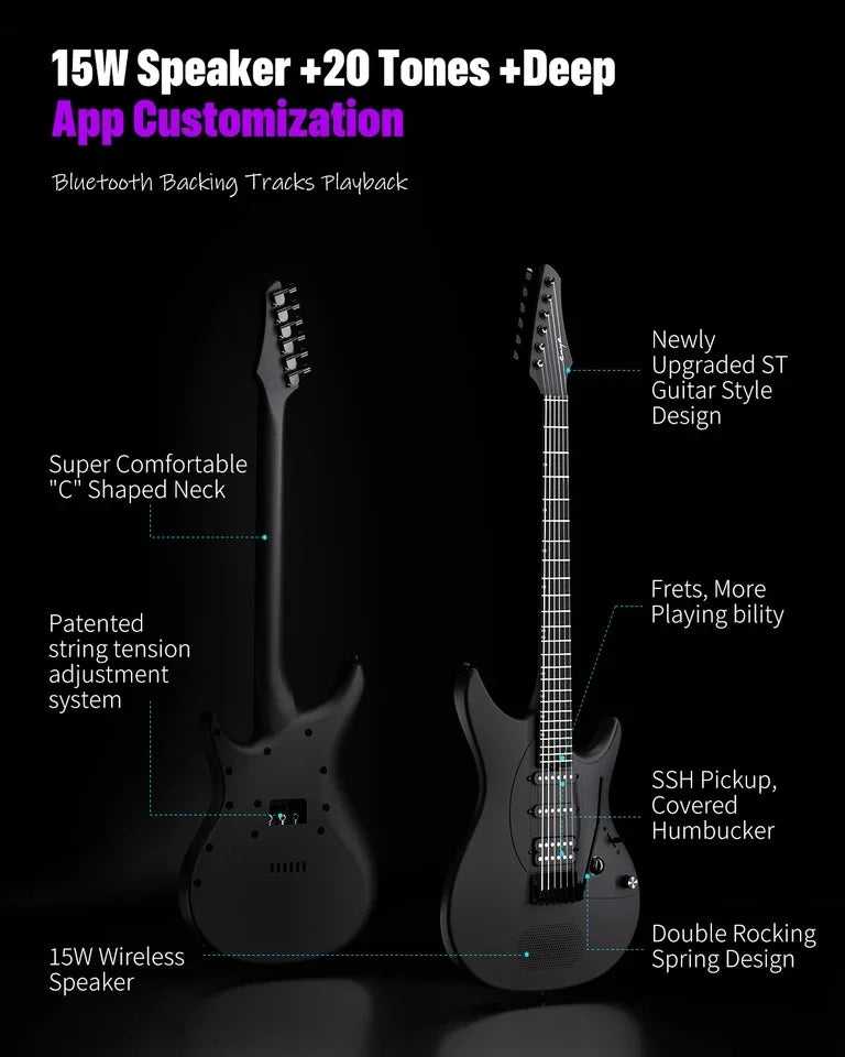 Enya Inspire 39-Inch Smart Electric Guitar – S-S-H Pickup System