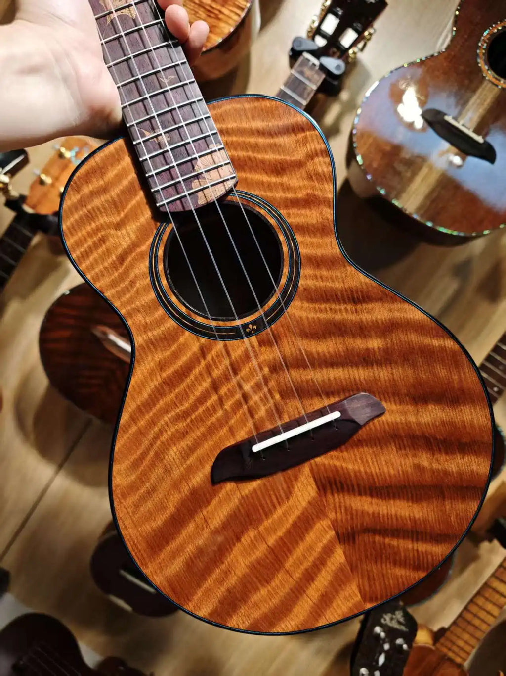Custom Handmade Tenor Ukulele with Ebony Fingerboard