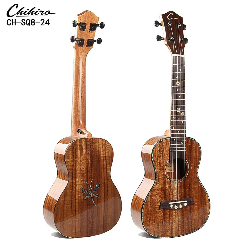 24-Inch Concert Koa Ukulele with Accessories