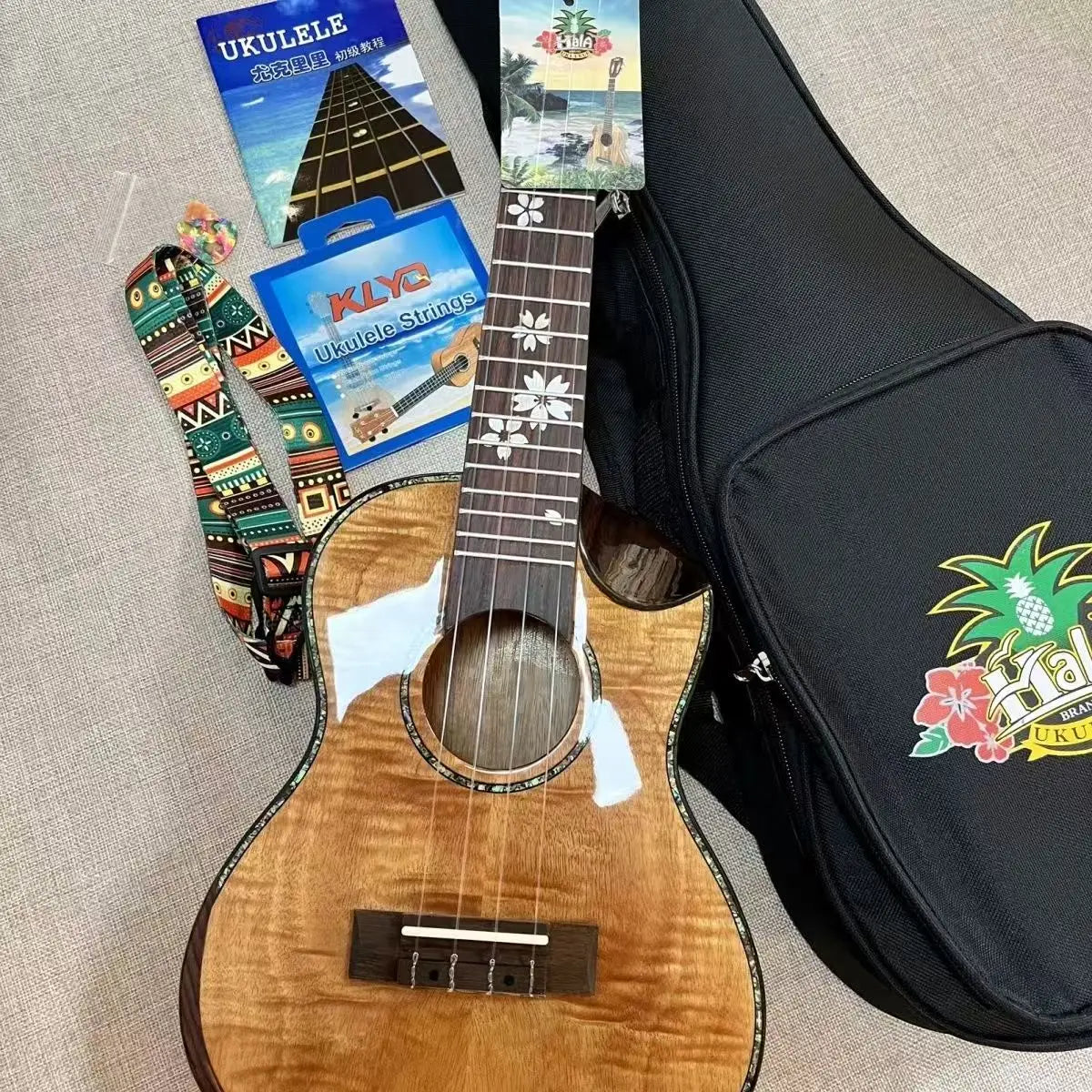 Gloss Tiger Pattern Ukulele, 23 or 26 Inch