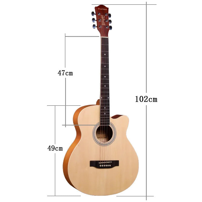 40-Inch 6-String Acoustic Guitar | Basswood Body & Gloss Finish