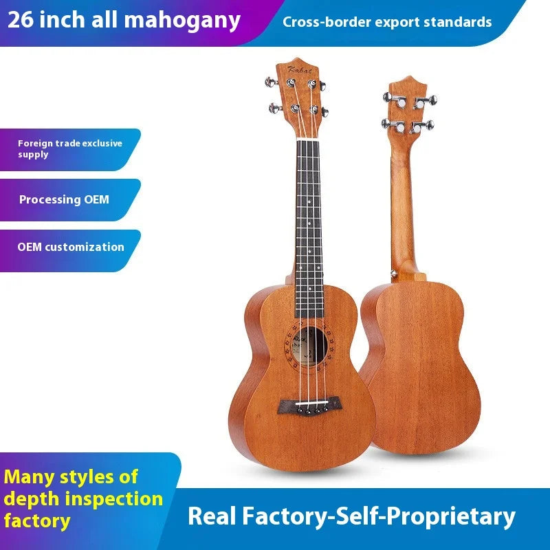 JELO UT-H26 26-Inch Mahogany Ukulele with Nylon Strings