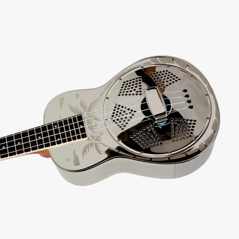 Aiersi 24-Inch Brass Resonator Concert Ukulele