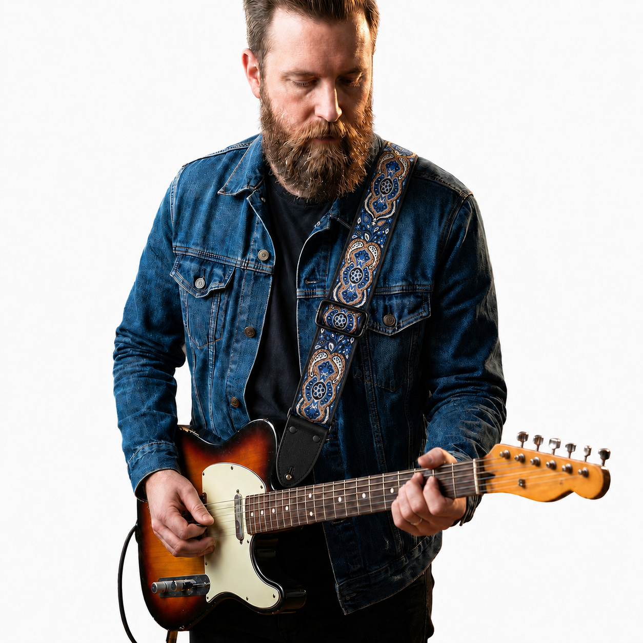 Western Floral Guitar Strap