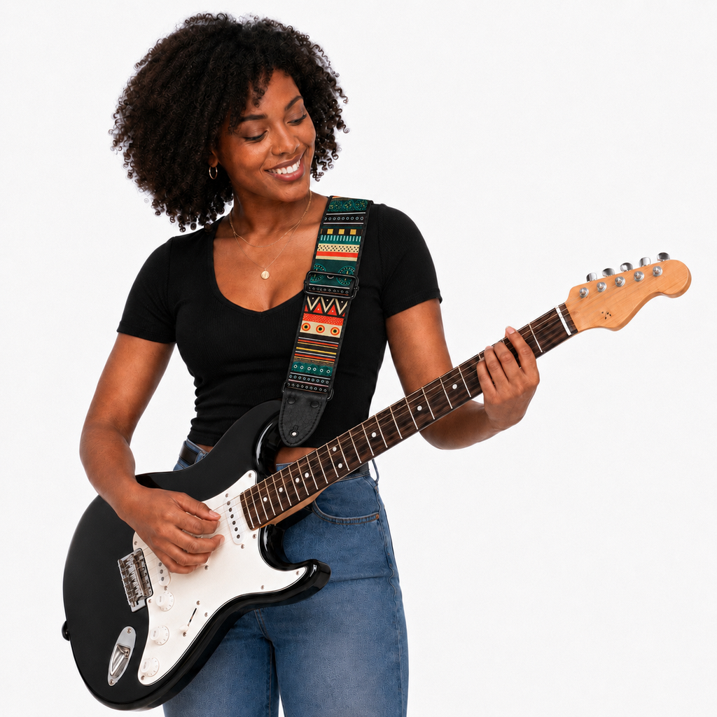 Folk Style Adjustable Guitar Strap