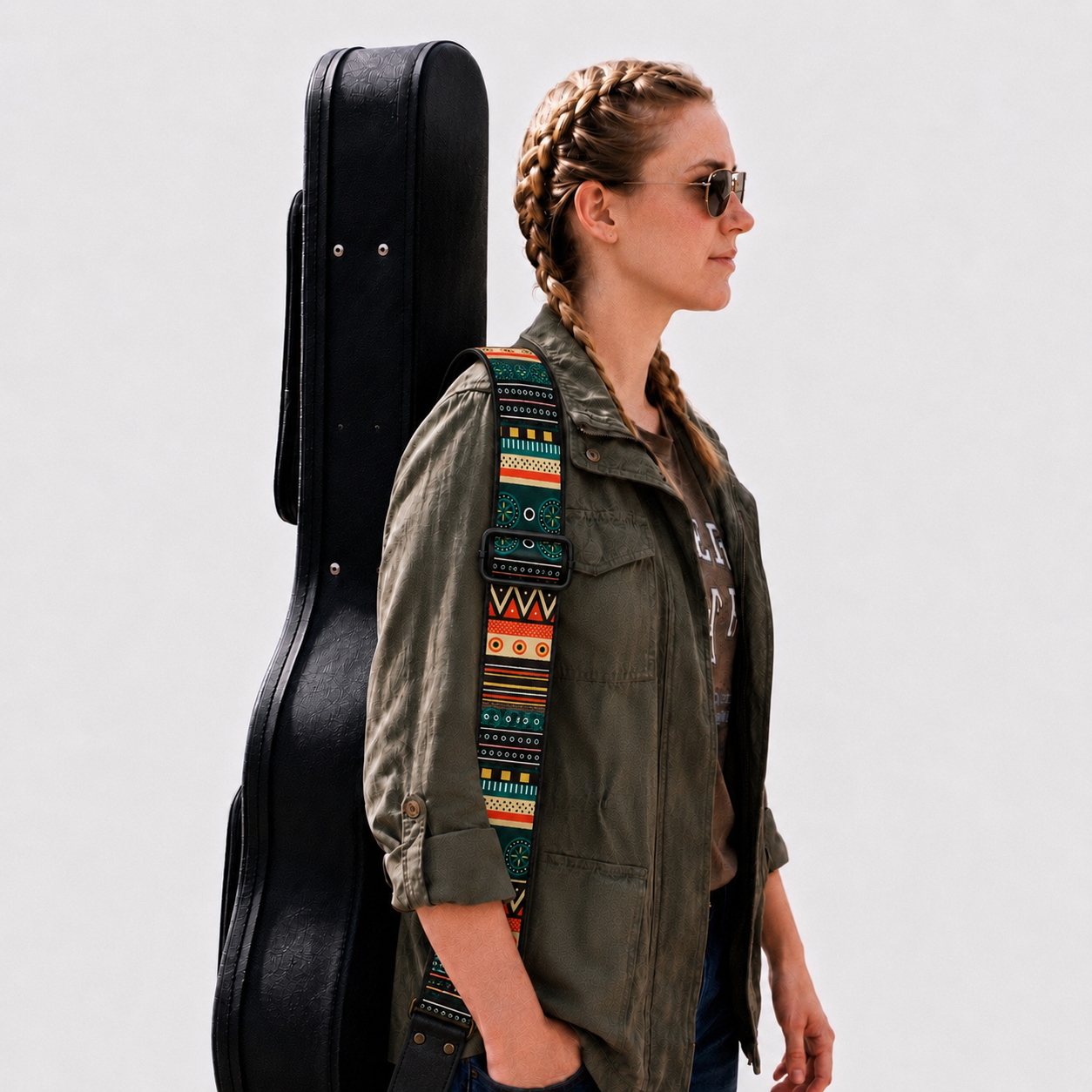Folk Style Adjustable Guitar Strap