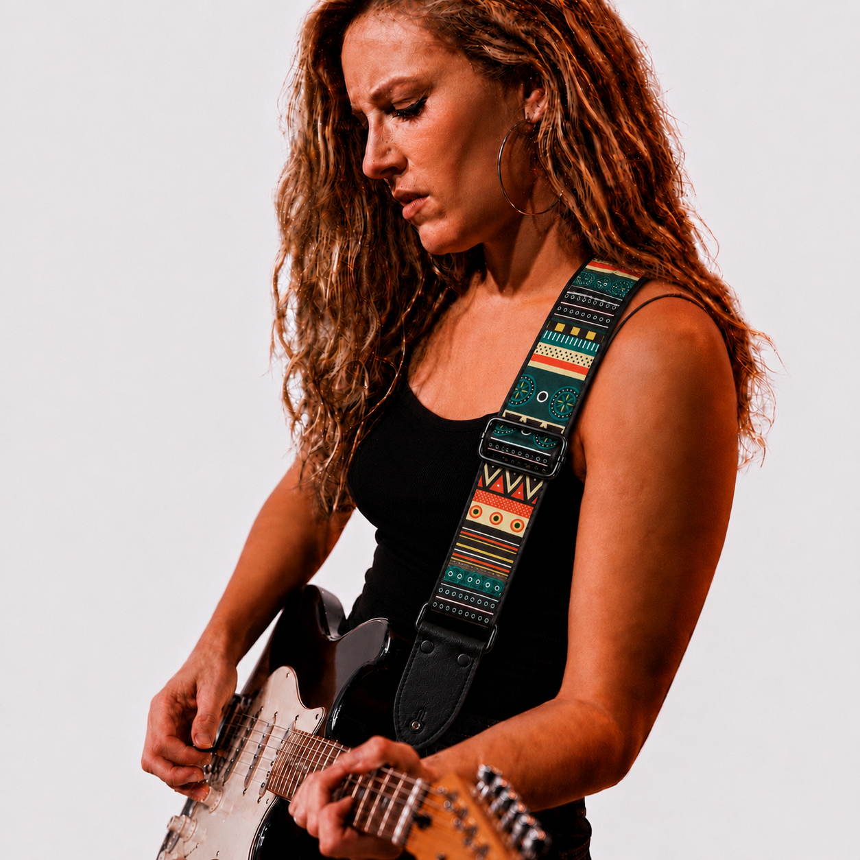 Folk Style Adjustable Guitar Strap