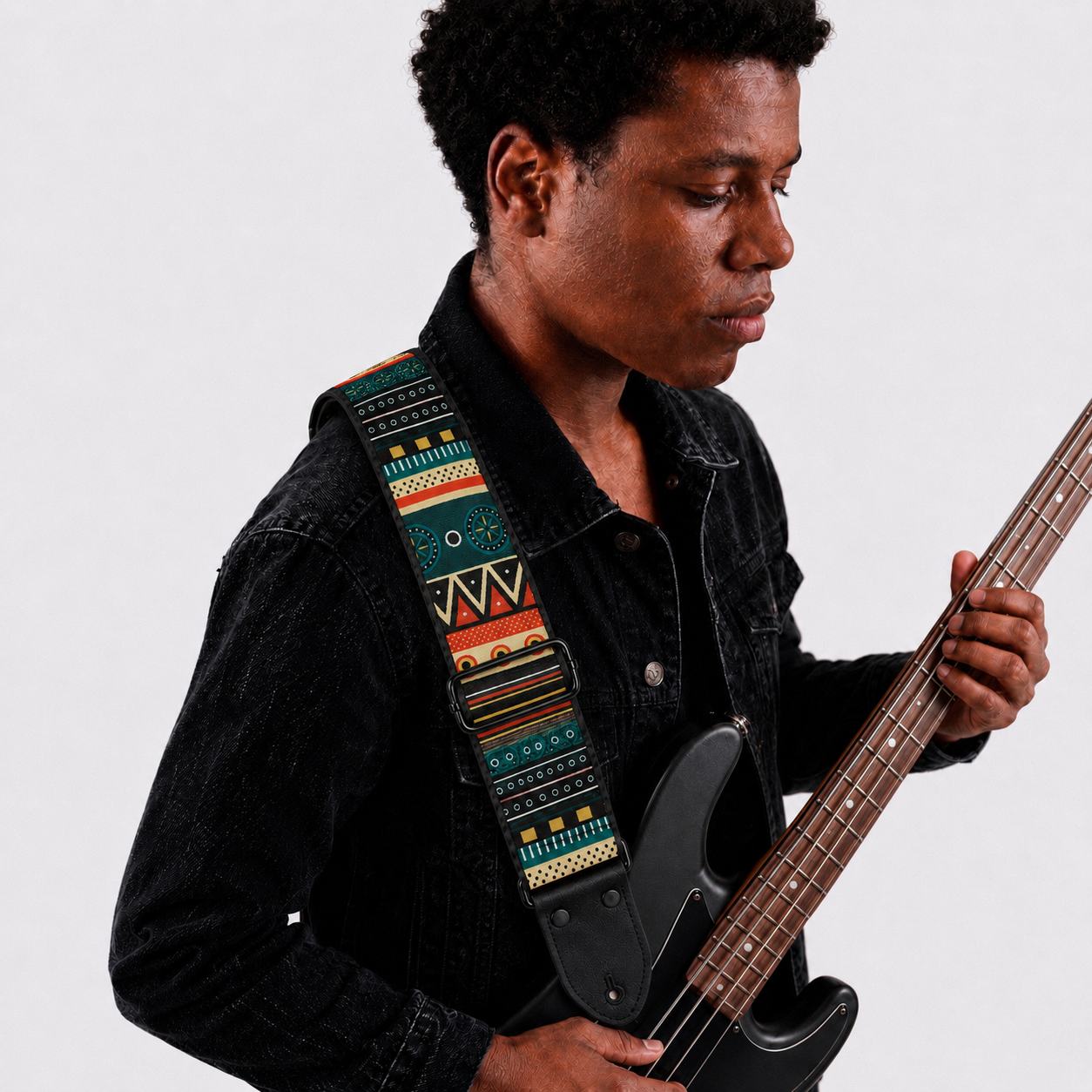 Folk Style Adjustable Guitar Strap