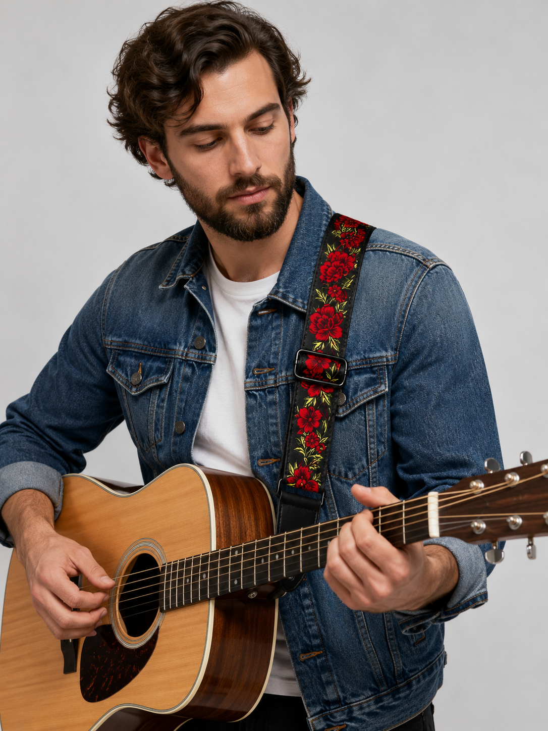 Vintage Floral Guitar Strap