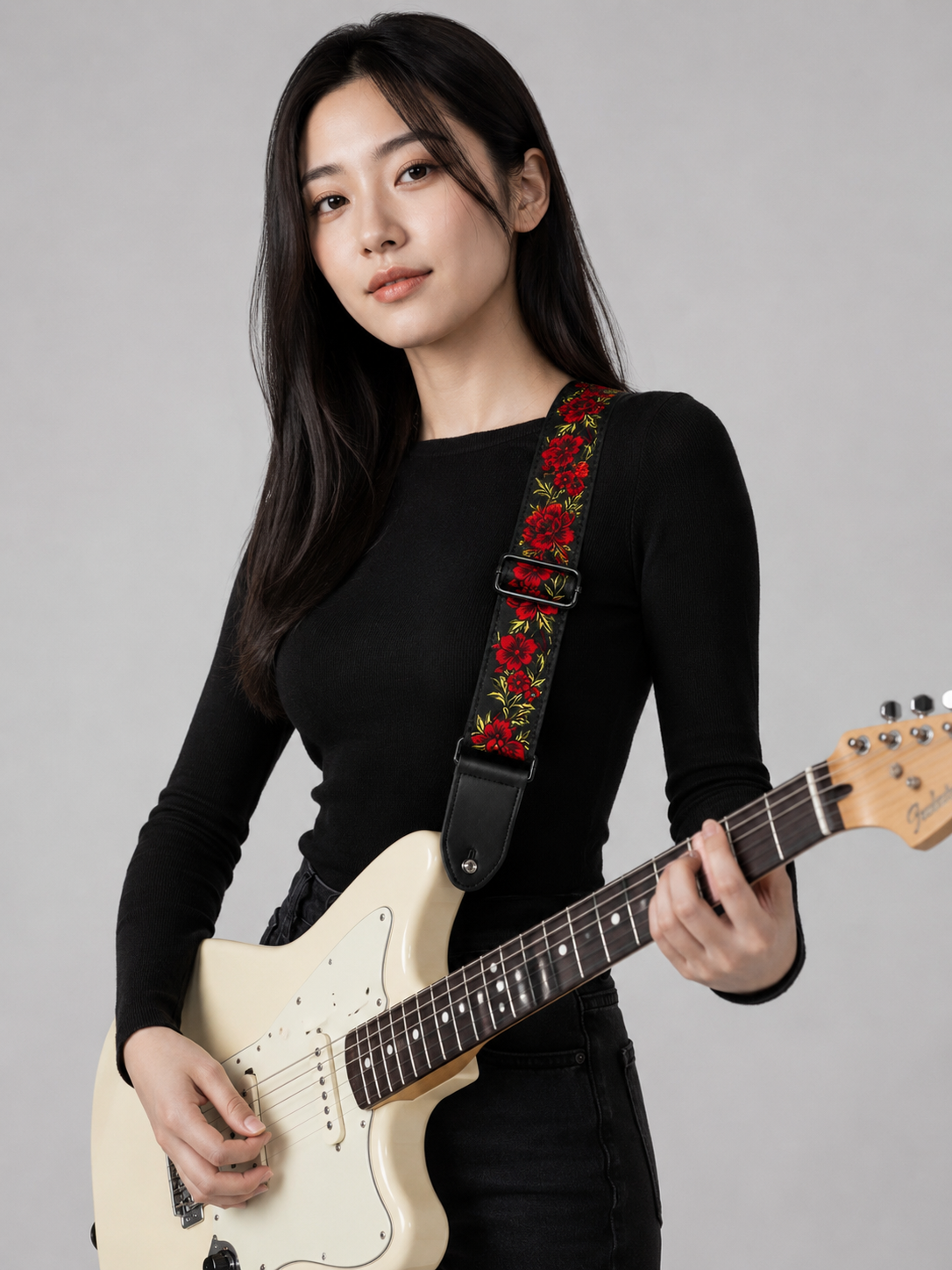 Vintage Floral Guitar Strap