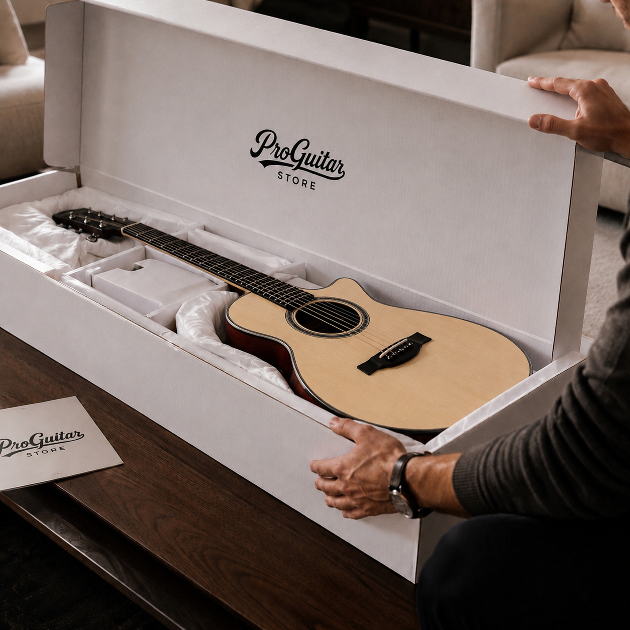 S-600AC 40" Solid Spruce Top Acoustic Guitar – Auditorium Body with Armrest | Rosewood Back & Sides | Professional Grade