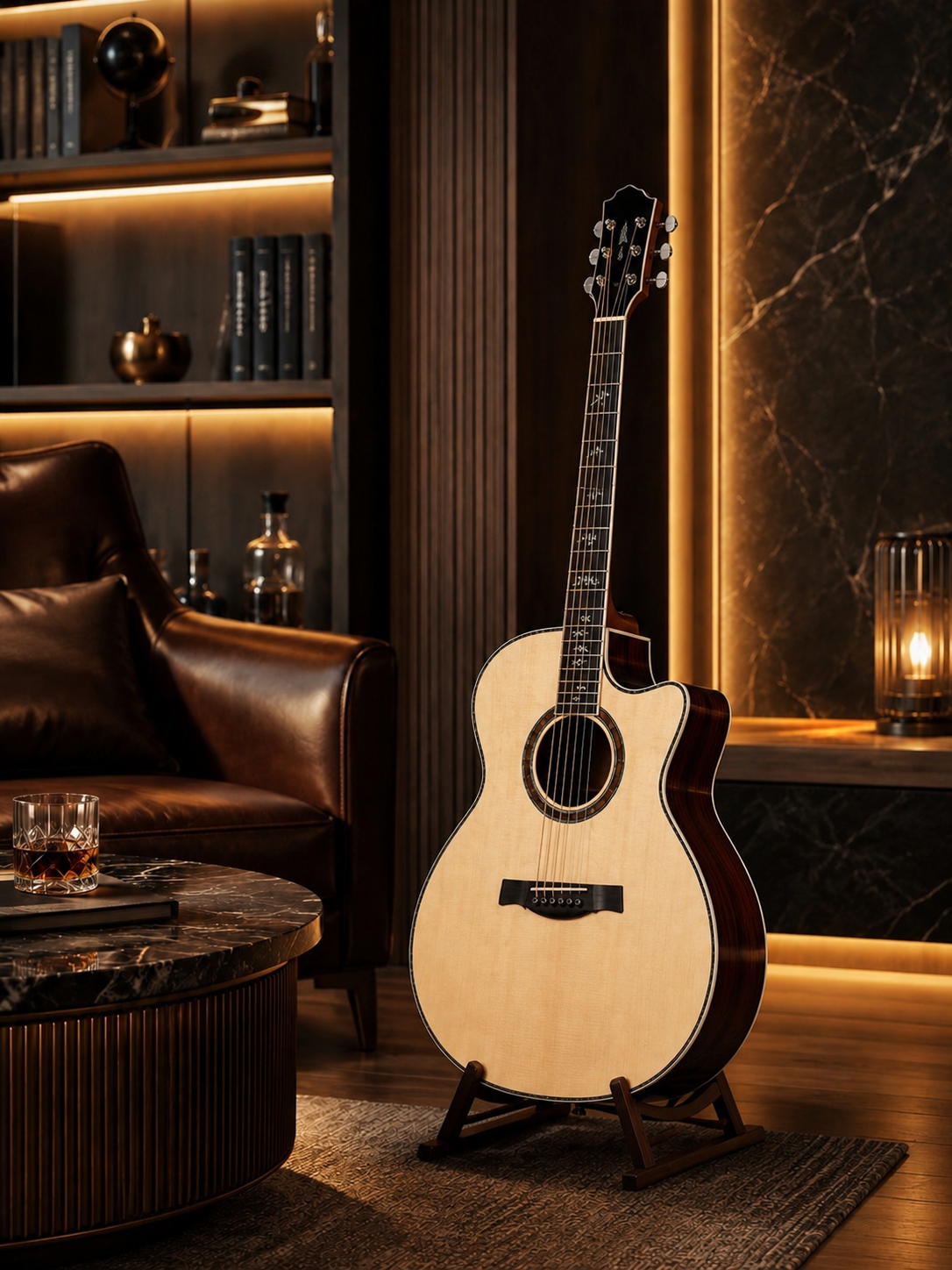 S-600AC 40" Solid Spruce Top Acoustic Guitar – Auditorium Body with Armrest | Rosewood Back & Sides | Professional Grade