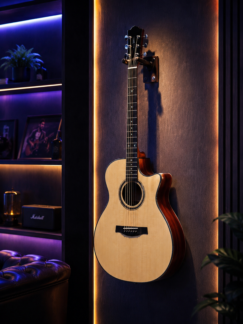 S-600AC 40" Solid Spruce Top Acoustic Guitar – Auditorium Body with Armrest | Rosewood Back & Sides | Professional Grade