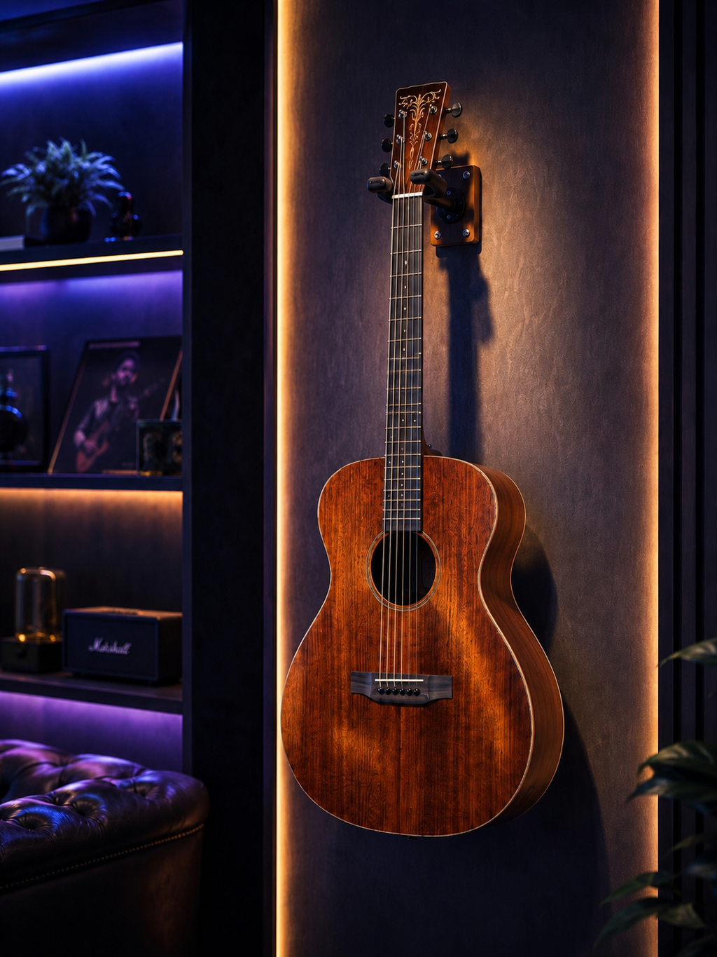 41 Inch All-Solid Mahogany Acoustic Guitar | Handmade Dreadnought | Ebony Fretboard | Full Size Professional Guitar