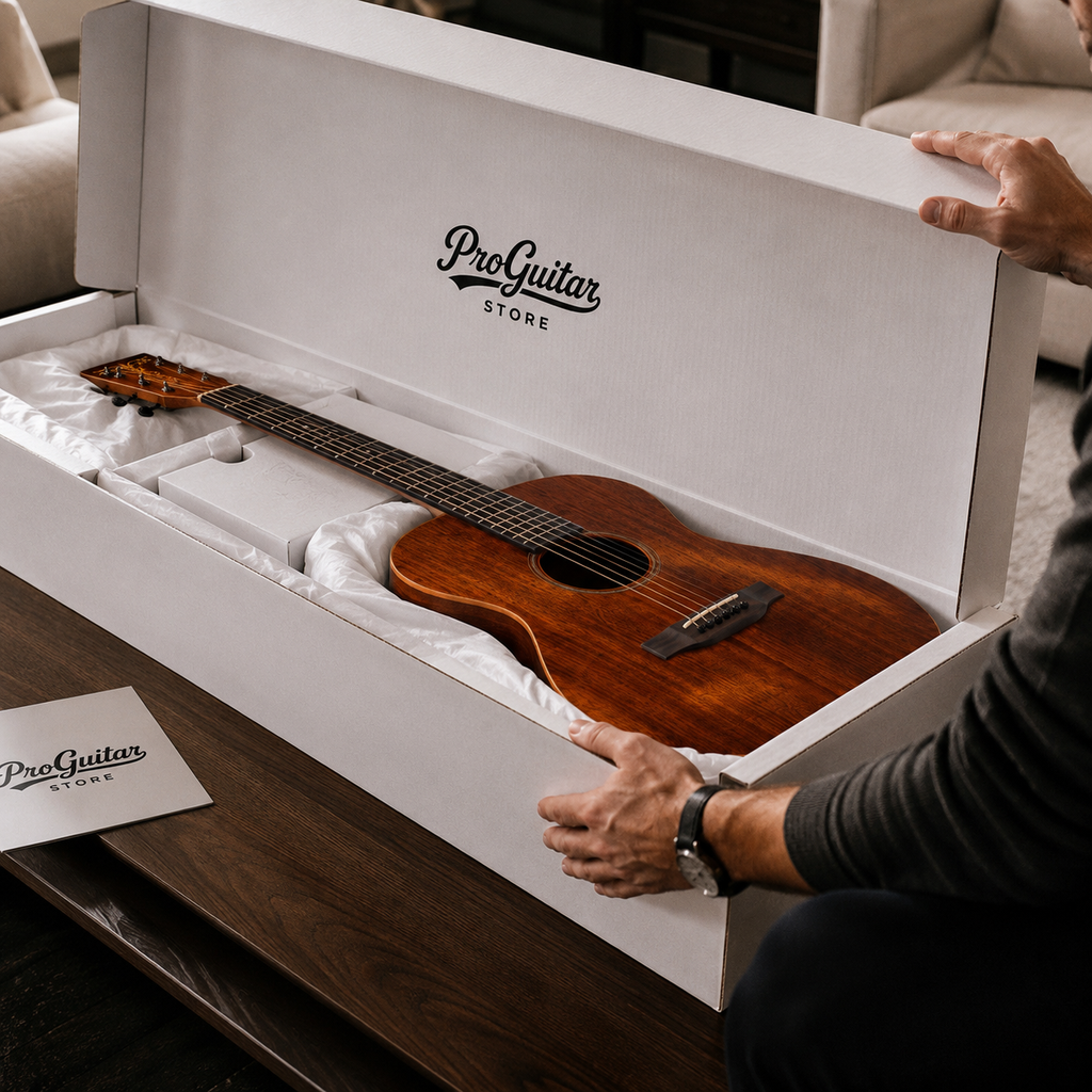 41 Inch All-Solid Mahogany Acoustic Guitar | Handmade Dreadnought | Ebony Fretboard | Full Size Professional Guitar