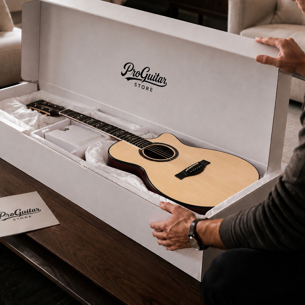 Geake S-600AC Premium 40-Inch Acoustic Guitar with Solid Spruce Top & Rosewood Finish