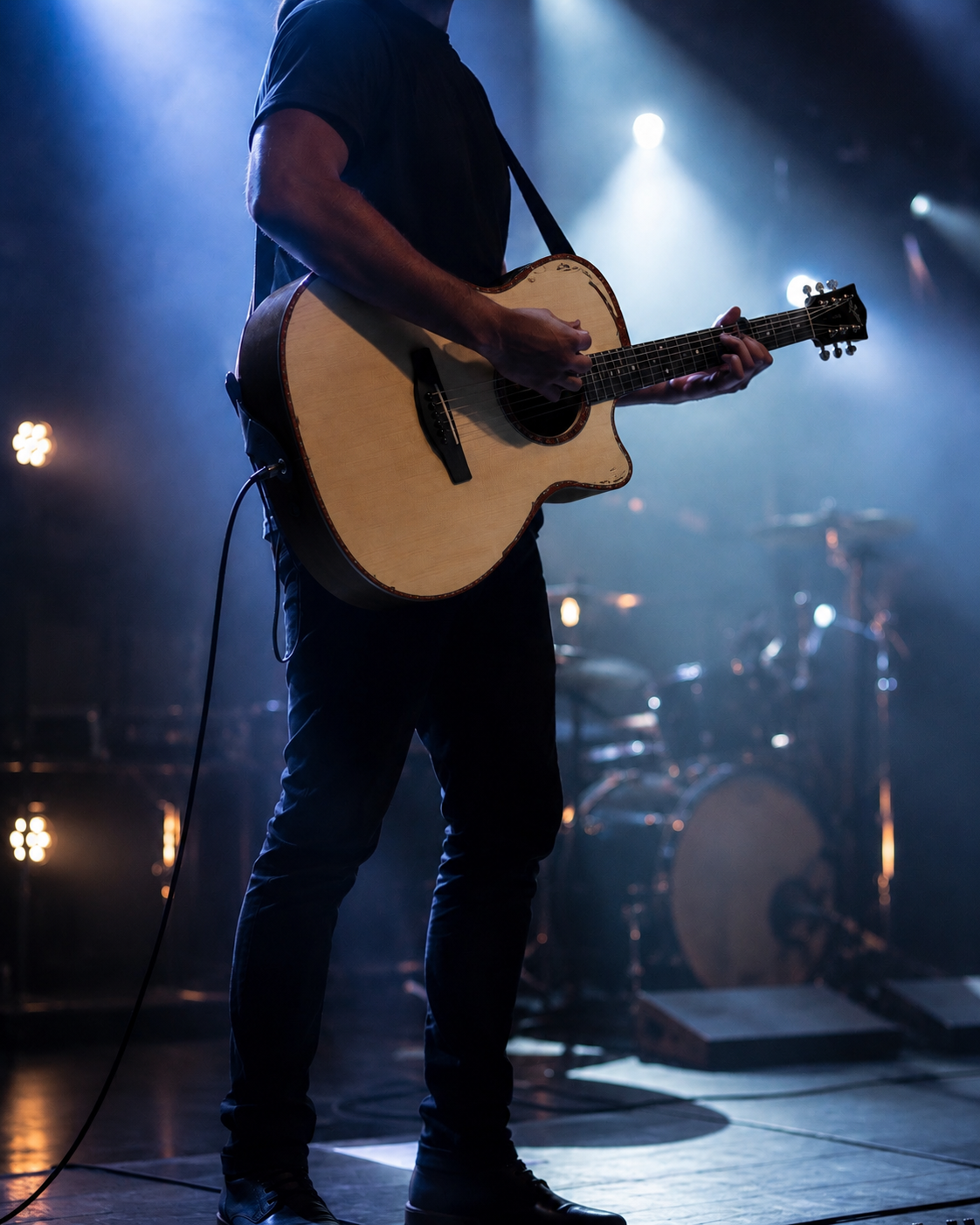 41" Handcrafted Acoustic Guitar | All-Solid Spruce & Mahogany | High-Gloss Finish | Built-in Resonance EQ