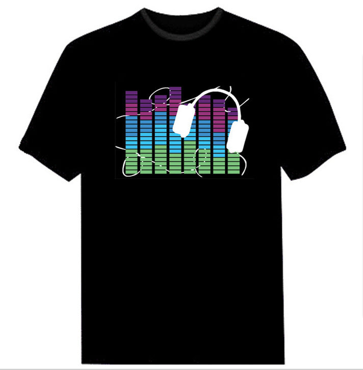 Voice-Activated Luminous Short Sleeve T-Shirt