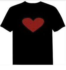 Voice-Activated Luminous Short Sleeve T-Shirt