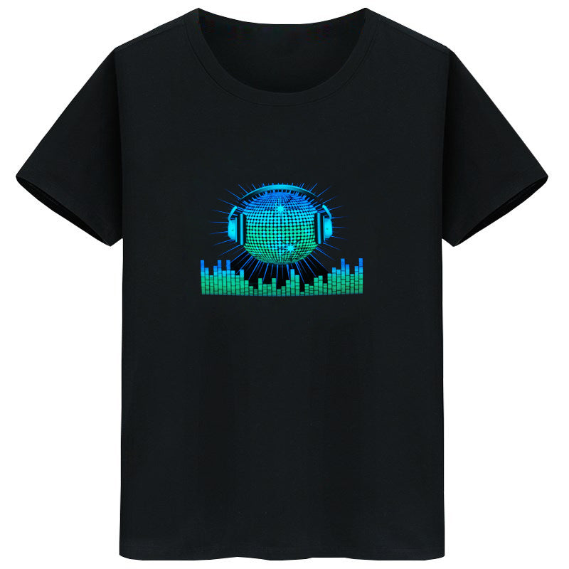 Voice-Activated Luminous Short Sleeve T-Shirt