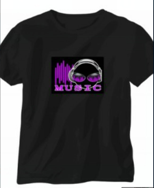 Voice-Activated Luminous Short Sleeve T-Shirt