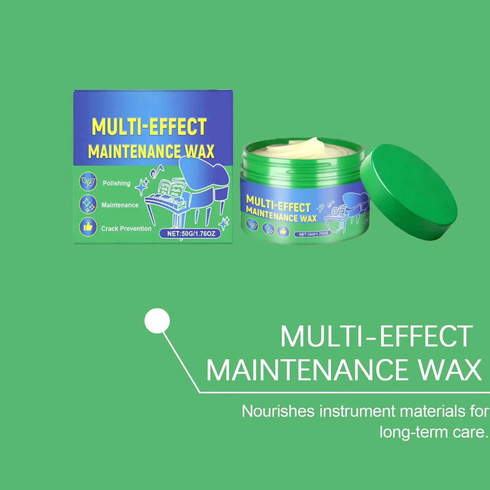 Guitar Cleaner & Polish Wax – 60g Instrument Care Kit