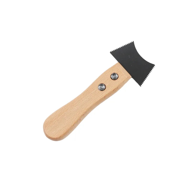 Stainless Steel Guitar Groove Cleaning Tool – Wooden Handle Repair File