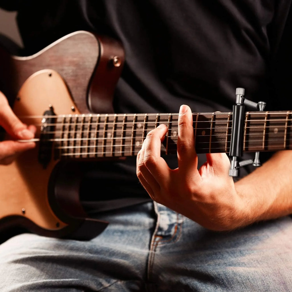 Rolling Slide Guitar Capo — Effortless One-Hand Tuning for Acoustic & Electric