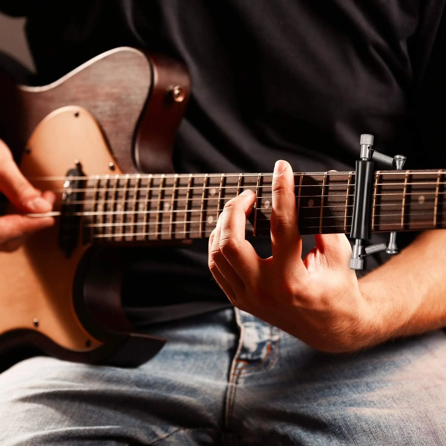 Rolling Slide Guitar Capo — Effortless One-Hand Tuning for Acoustic & Electric