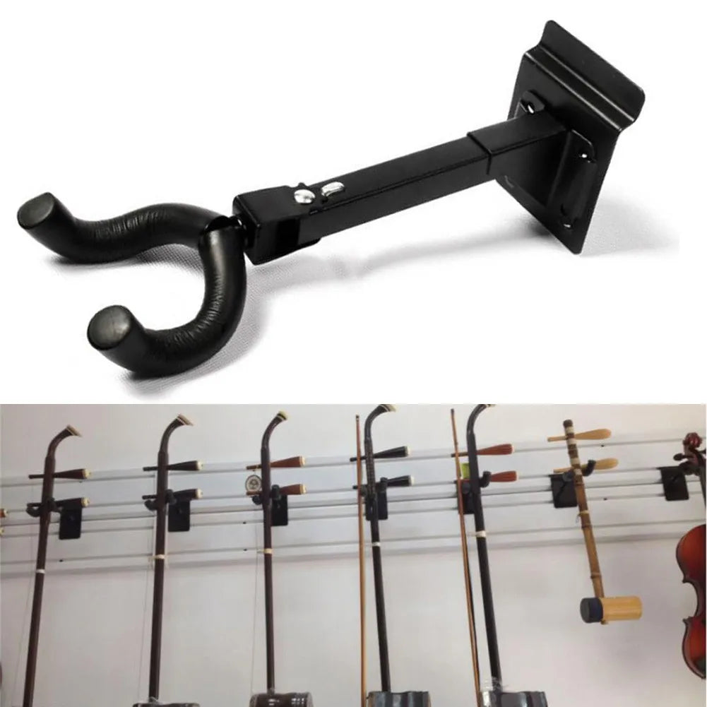 Adjustable Swivel Guitar Wall Hanger — Universal Neck Holder for Electric & Acoustic