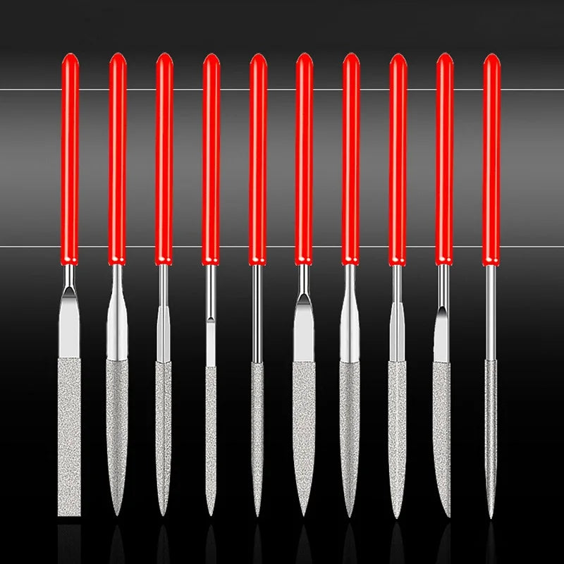10-Piece Guitar Fret File Set – Nut Slot & Fret Repair Tools