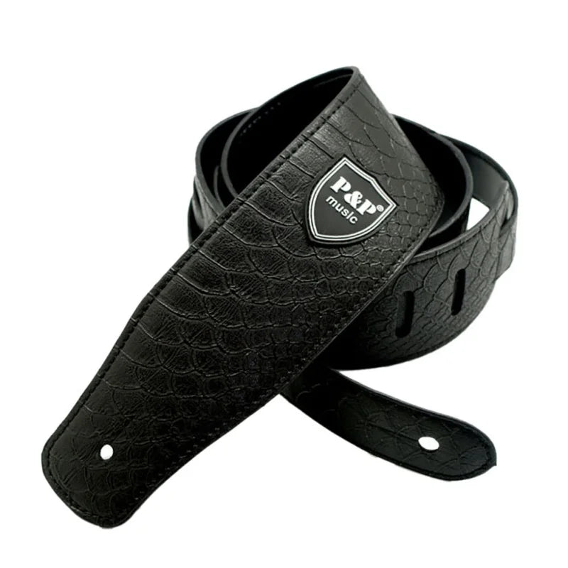 Adjustable Leather Guitar Strap for Acoustic & Electric Guitar