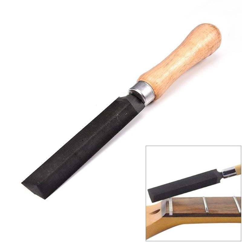 Portable Guitar Nut Slot File – Wooden Handle Repair Tool