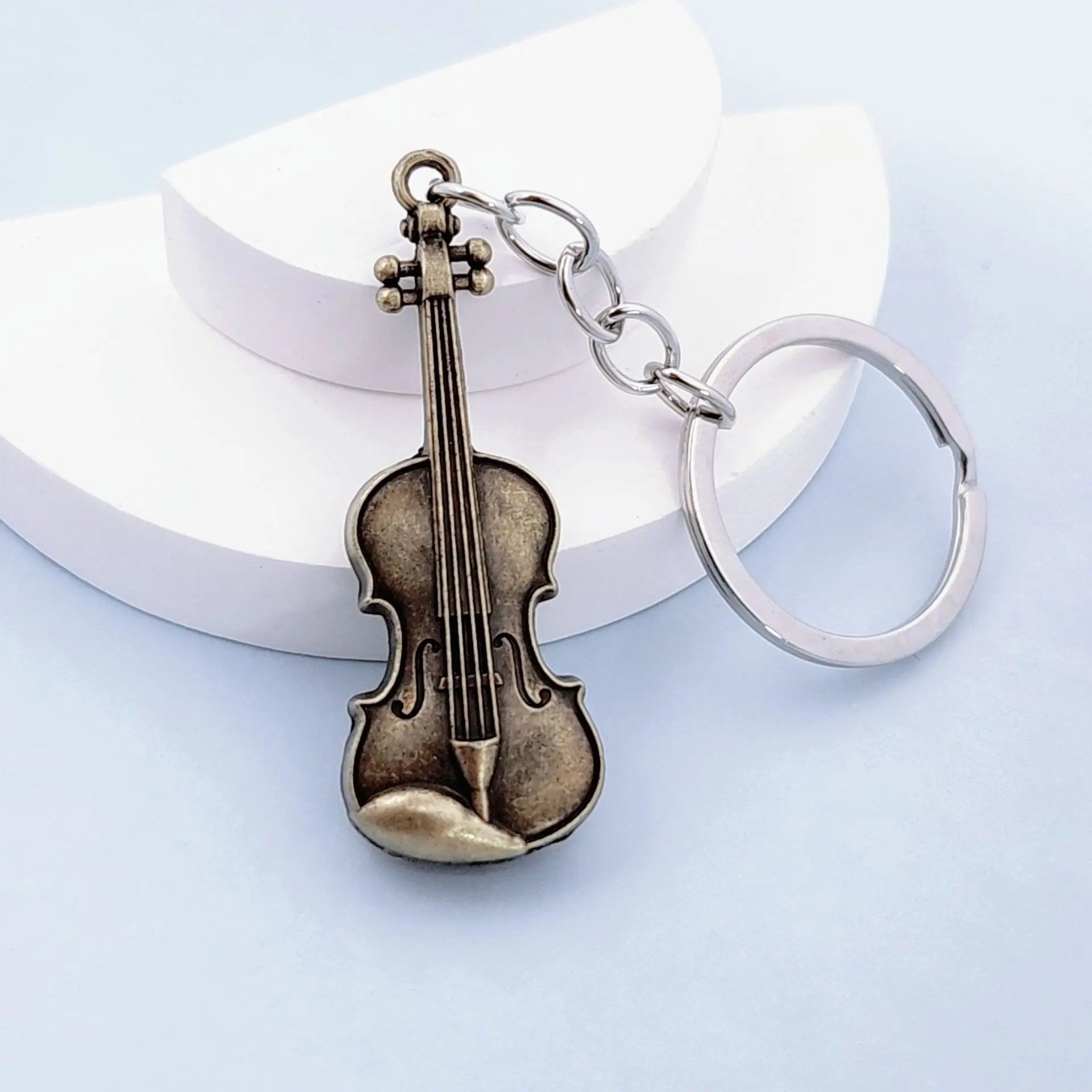 Vintage Guitar Violin Keychain – Bag Pendant Couple Gift
