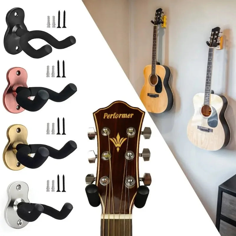 Bent Wood Guitar Wall Hanger — Heavy Duty Unique Design for Acoustic, Electric & Bass